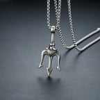 Vintage Neptune Poseidon Trident Pendant Stainless Steel Ancient Greece Amulet Necklace Men Jewelry Gift for Sailor