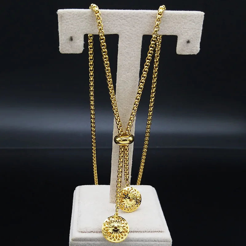 Flower of Life Pendant — Gold Stainless