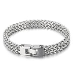 9/10MM Franco Link Curb Chain Man Bracelet Gold Color Stainless Steel Men's On Hand Bracelets Mannen Armband Jewelry