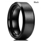 Fashion Black Stainless Steel Rings for Men With Guitar String Inlay Guitarist Ring For Musician Wedding Jewelry Drop