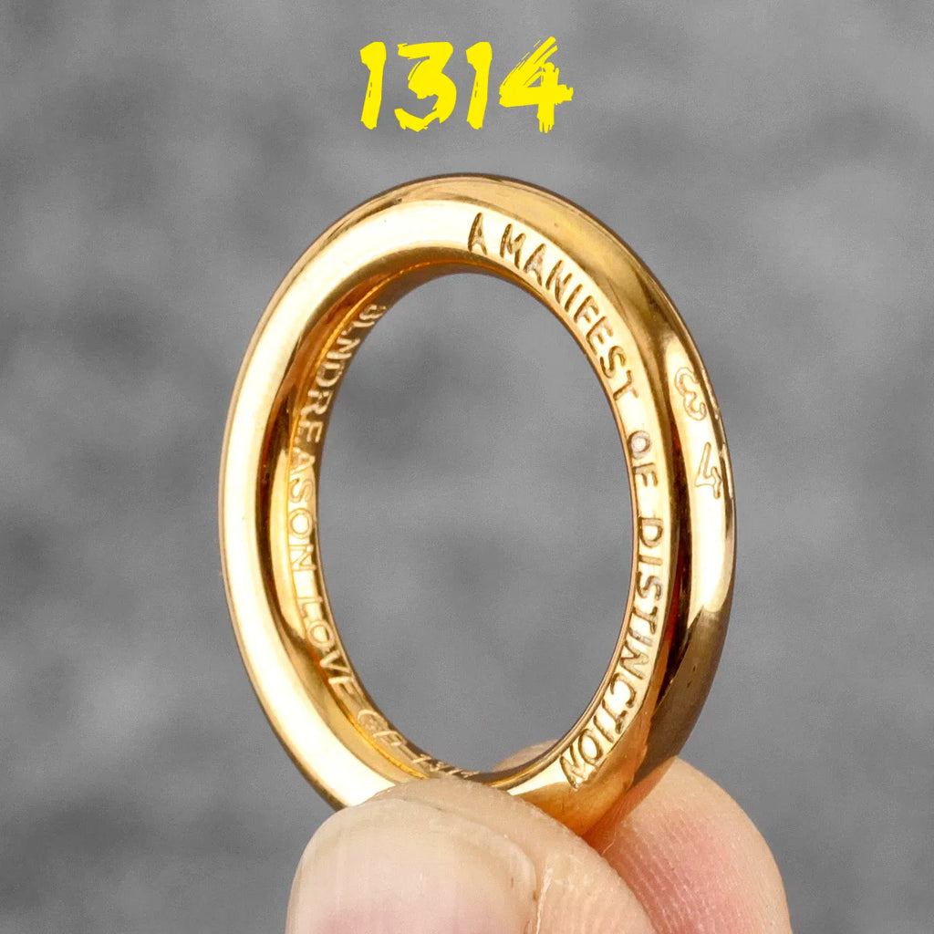 1314 Vintage Simple Stainless Steel Mens Lovers Couple Rings Punk Hip Hop For Male Boyfriend Jewelry Creativity Gift
