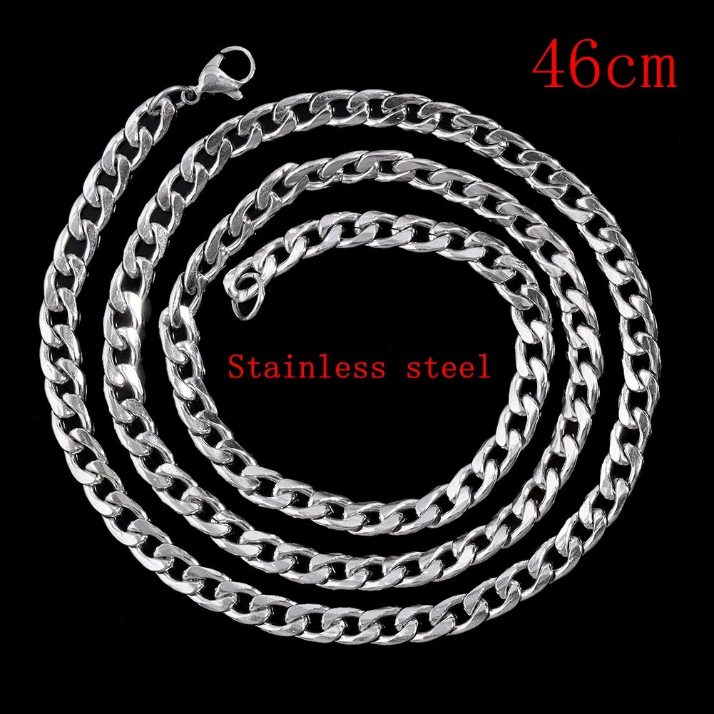 Iced Out Cuban Chain Necklace — Stainless Steel