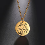 Wolf Moon Pendant Necklace — Silver