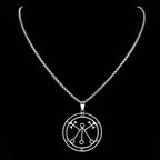 Baphomet Steel Pendant Lucifer Sigil Seal Satan