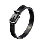 Luxury Roman Royal Classic Titanium Steel Hemp Rope Buckle Open Bangle Bracelets Fashion Type C Twisted Numeral For Men
