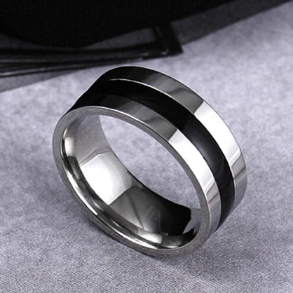 10mm Wide Band Ring — Stainless Steel