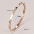 Iced Crystal Cuff Bangle Bracelet — Steel