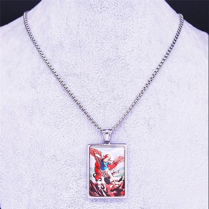 Silver Pendant Miguel Arcanjo Archangel Michael