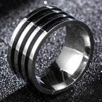 10mm Wide Band Ring — Stainless Steel
