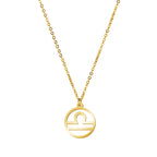 Cazador Zodiac Pendant Necklace for Women 12 Constellation Aries Pisces Gemini Chocher Stainless Steel Jewelry Gold Color Gifts