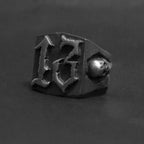 Punk rock Fashion Number Ring Man Style Stainless Steel Rings For women Retro Wedding Custom Jewelry OSR452