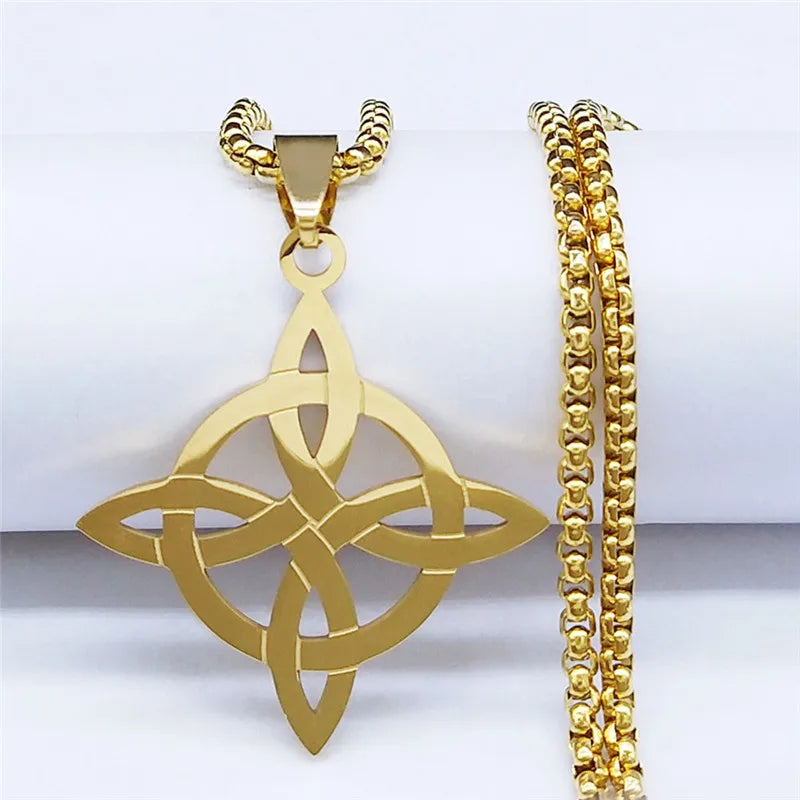 Knot Gold Chain Witchcraft Witch's Geometry Long