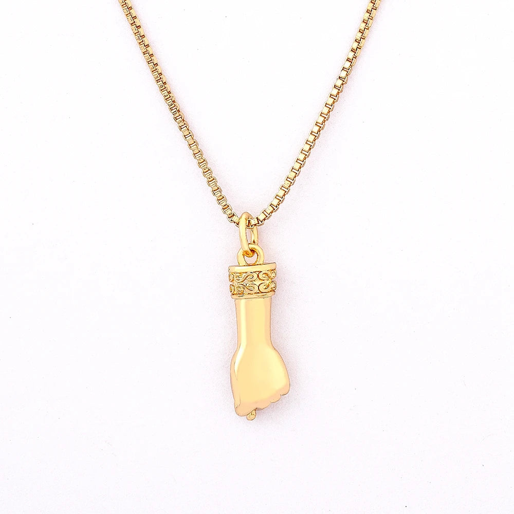 Nidin Hot Fashion Retro Lightning Necklace Women Men Hip Hop Party Accessories Gesture Pendant Birthday Jewelry Gift Wholesale