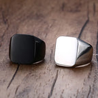 Vnox 18mm Signet Ring For Men Women, The Zodiac 12 Horoscope Constellation Sign Finger Band, Stainless Steel Aries Punk