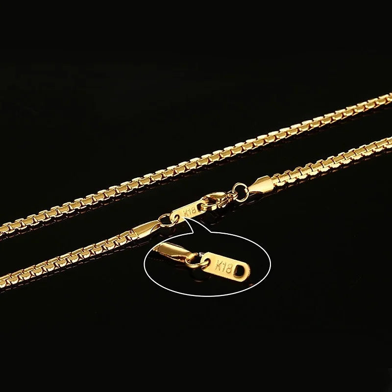 Vnox 24" Chain Necklace for Men Classic Simple Male Jewelry Stainless Steel 3mm width Punk Rocky Jewellry Gold Color