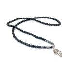 Life Tree Namaste Pendant Necklace — Zinc Alloy