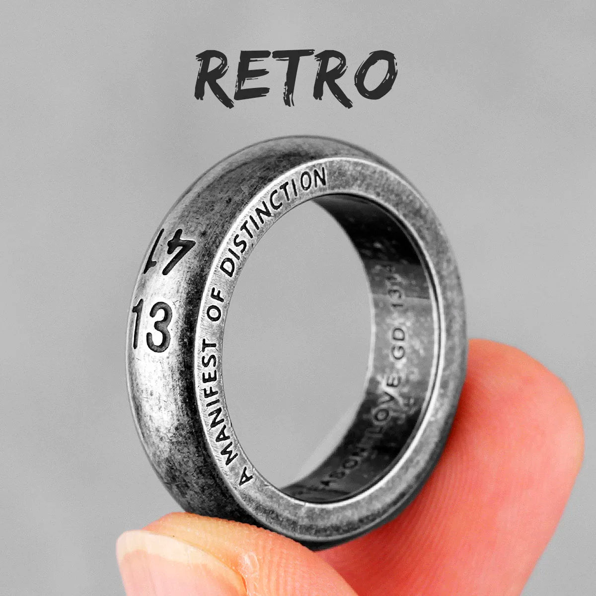 Simple Punk Retro Black Stainless Steel Mens Rings for Women Couple Lover Boy Girlfriend Biker Jewelry Creativity Gift