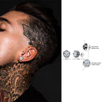 Iced Out Triangle Zircon Stud Earrings — SS