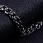 12MM 316L Stainless Steel Cuban Chain Bracelet Man Vintage Men's Bracelets Male Viking Jewelry Armband Boyfriend