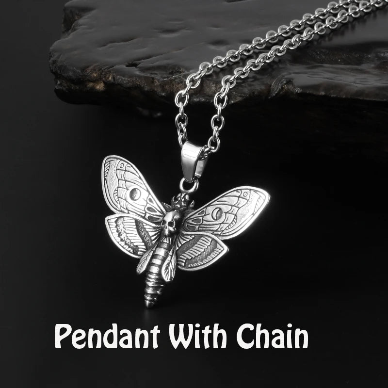 Onlysda Charms pendentif Gold Skull Pendant Necklace Men's Fashion Biker Punk Steel Chain Jewelry Antique Halloween Gift OSDZ035