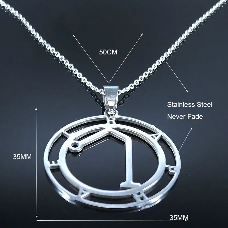 Angel Raphael Pendant Necklace — Stainless Steel