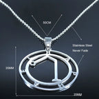 Angel Raphael Pendant Necklace — Stainless Steel