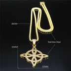 Knot Gold Chain Witchcraft Witch's Geometry Long