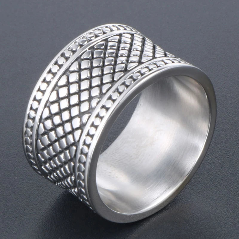Solid 316L Stainless Steel Men's Finger Rings Stainless Ring For Men Women Size 7-13 Vintage Male Charm Jewelry Wedding