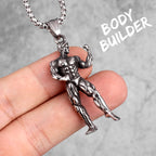 Fitness Gym Bodybuilding Boxing Gloves Stainless Steel Men Necklaces Pendants Chain for Boyfriend Male Jewelry Gift