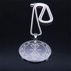 Star Pentacle Silver Pendant Necklace — Stainless Steel