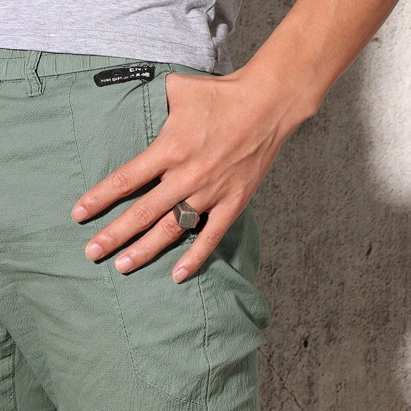 Flat Top Signet Ring — Stainless Steel