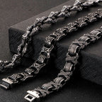 Vintage Solid Stainless Steel Bracelet For Man Masculine 15MM Chain Men's Bracelets Hand Jewelry Resell