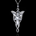 Gold Silver Color The Arwen Evenstar Pendant Necklace Red White Crystal stones Necklace Charm Jewelery Gifts For Women Cosplay