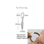 Spike Single Huggie Earrings — Stainless Steel