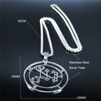 Demon Silver Pendant Seal Satan Balam Colar N7012s03