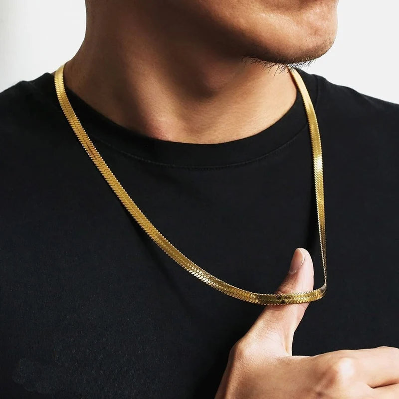 Gold Snake Chain Necklace — 38-60cm