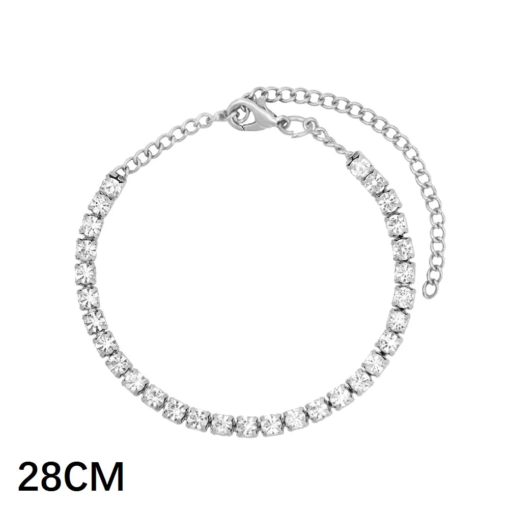 Luxury Full Rhinestone Big Tennis Chain Bracelets For Women Men Fashion Bling Iced Out Square Crystal Bracelet On Hand Jewelry