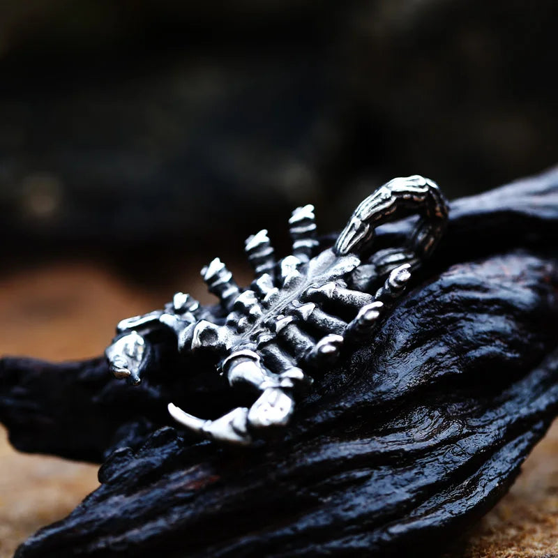 316L Stainless Steel Punk Style 3D Design Animal Scorpion Pendant Necklace fashion jewelry For Man BP8-607