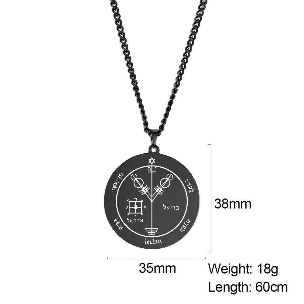 Solomon Seal Pendant Necklace — Stainless Steel
