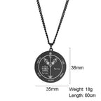 Solomon Seal Pendant Necklace — Stainless Steel