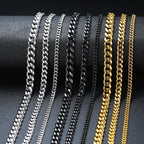 Cuban Link Chain Necklace 3-7mm — Stainless Steel