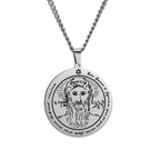 Key of Solomon Pentacle Pendant — Stainless Steel