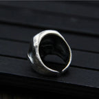 BOCAI Retro silver skull ring men models personalized original design ring