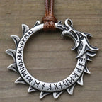Slavic Norway Valknut with the Elder Futhark Runes Pagan Amulet Pendant Men Necklace Scandinavian Viking Jewelry