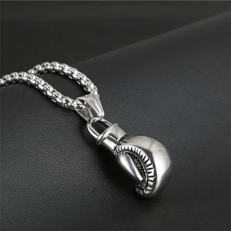 Mini Boxing Glove Necklace Chain Pair Boxing Glove Pendant Necklaces For Men Boys Charm Fashion Sport Fitness Jewelry