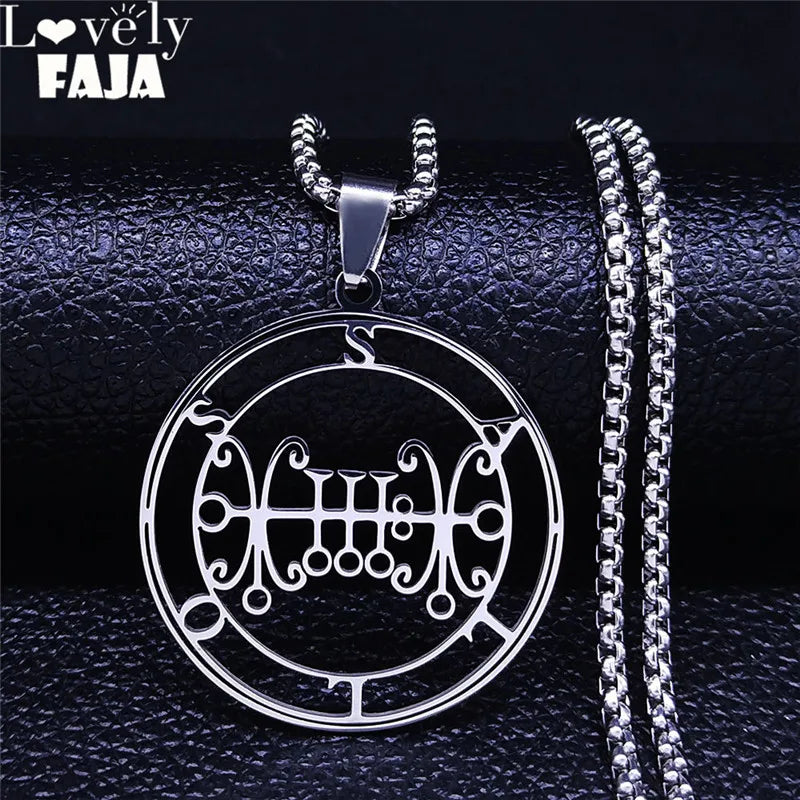 Baphomet Steel Pendant Seal Sallos Men/women Satan