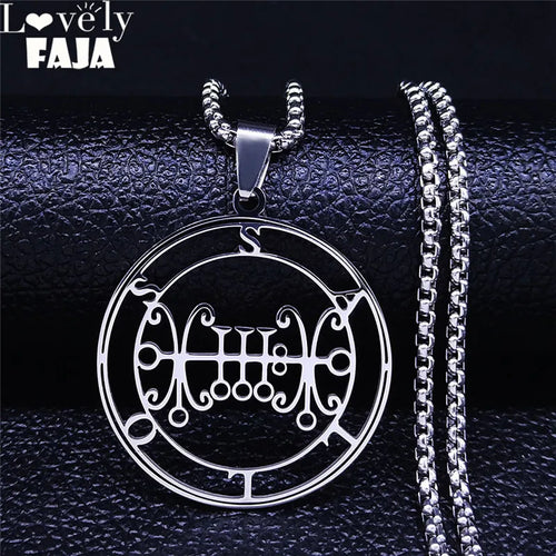 Baphomet Steel Pendant Seal Sallos Men/women Satan