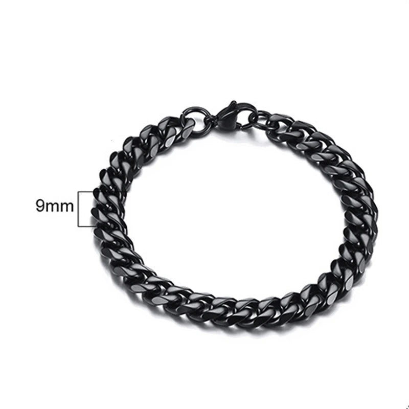 Cuban Curb Chain Bracelet — Stainless Steel