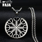 Viking Compass Pendant Necklace — Stainless Steel