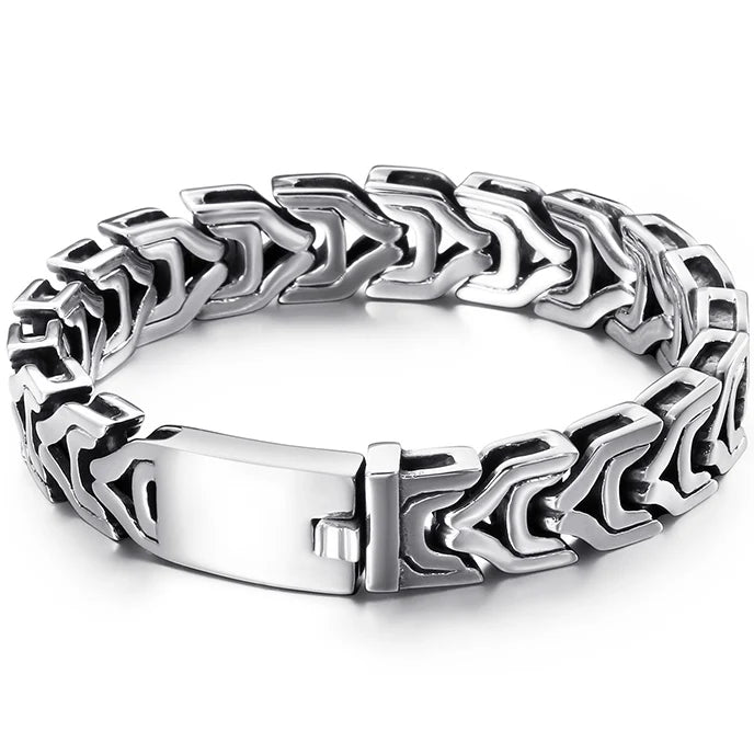 Big Size 20/22/24CM Long Heavy Stainless Steel Man Bracelet Men's Link Chain Bracelets Metal Bangles Massive On Hand